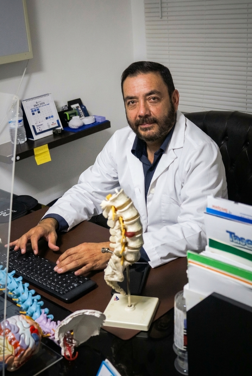 Dr. Francisco Sandoval Ramírez, traumatólogo ortopedista y cirujano de columna vertebral certificado UNAM en Reynosa, Tamaulipas